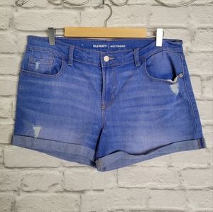 Old Navy Boyfriend shorts with cuffed hem size 12